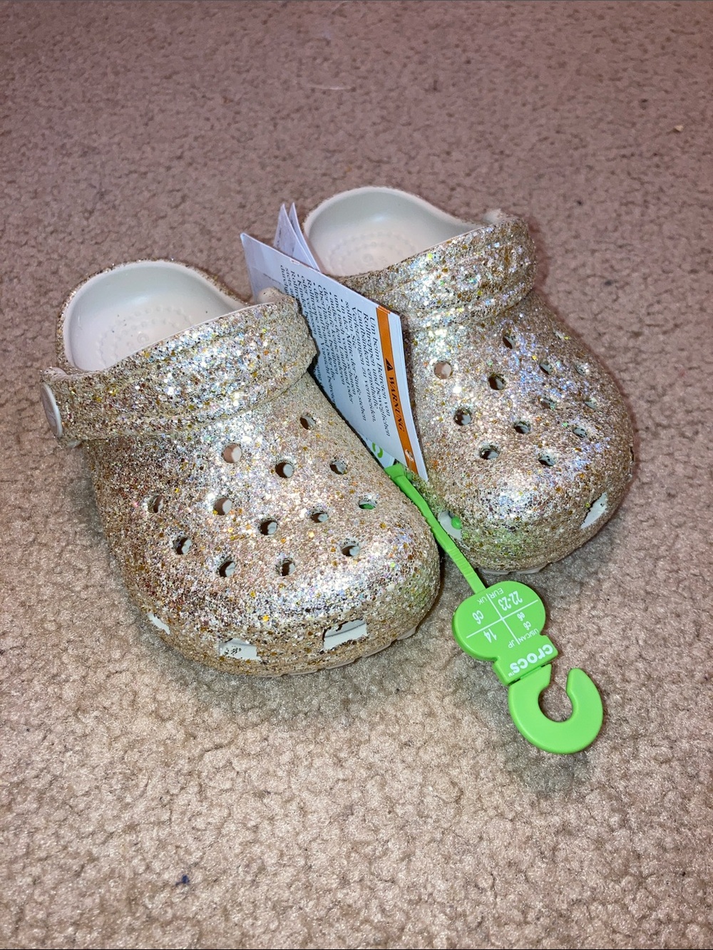 New Toddler Glitter Crocs
